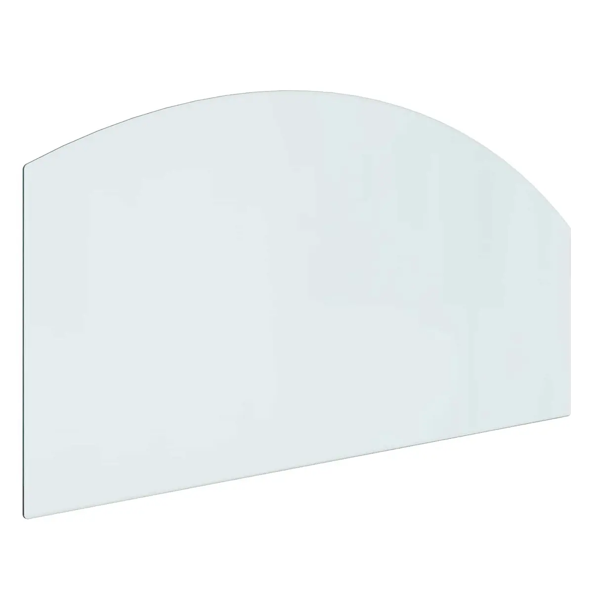 Fireplace Glass Plate for Floor 100 x 50 cm Heat-Resistant Tempered