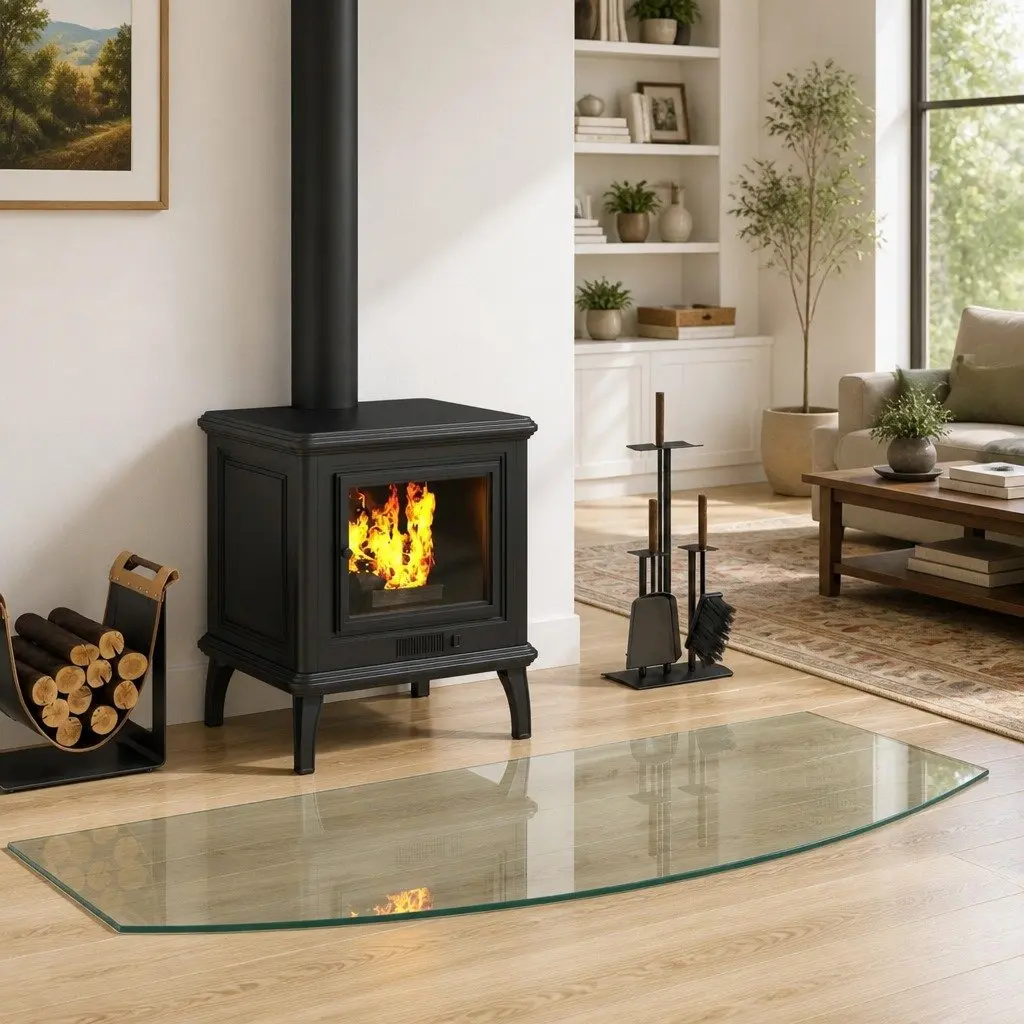 Fireplace Glass Plate Floor Protector
