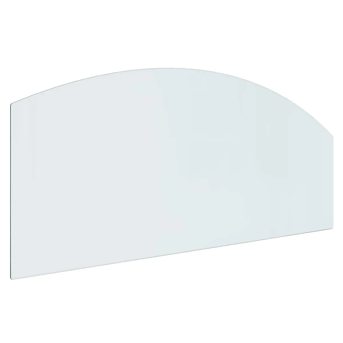 Fireplace Glass Plate Floor Protector Hearth Pad Heat Resistant 120 x 50 cm Transparent
