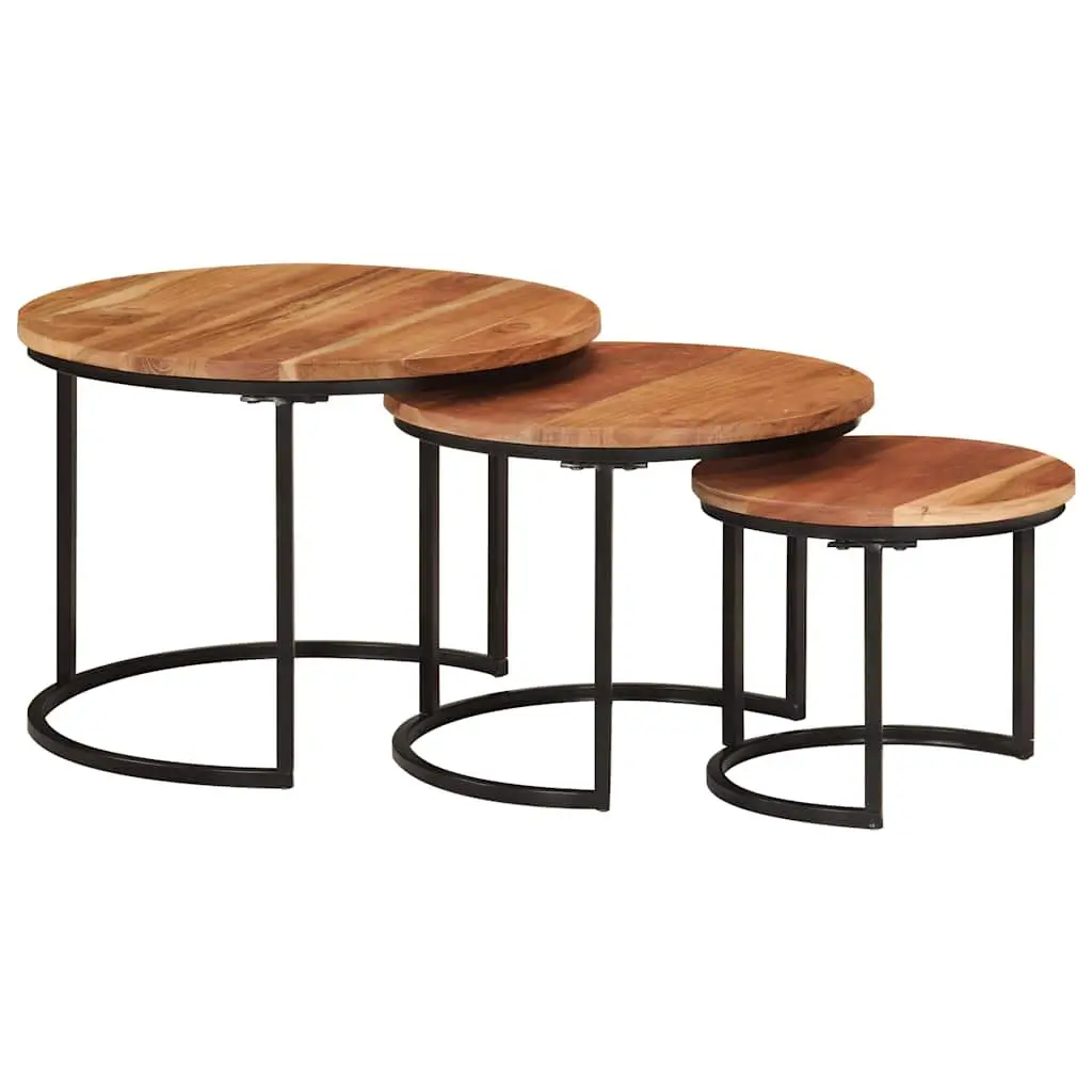 3-Piece Solid Wood Nesting Tables