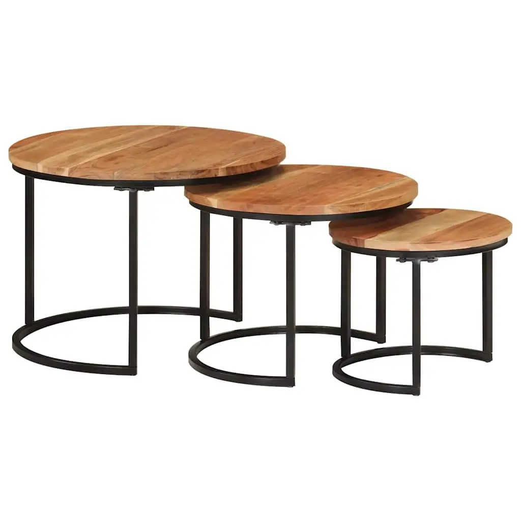3-Piece Solid Wood Nesting Tables