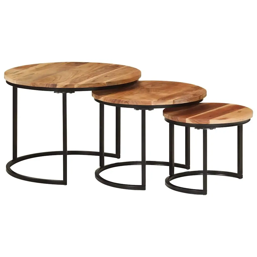 3-Piece Solid Wood Nesting Tables