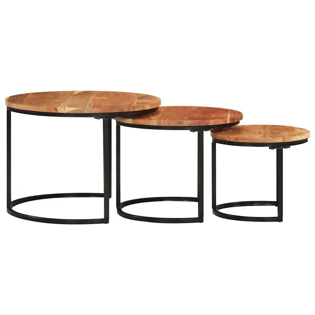 3-Piece Solid Wood Nesting Tables