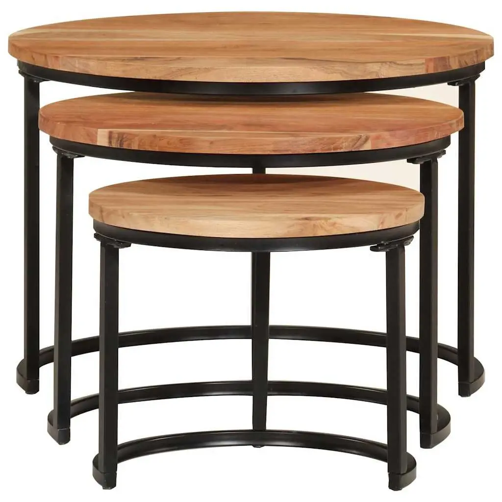 3-Piece Solid Wood Nesting Tables