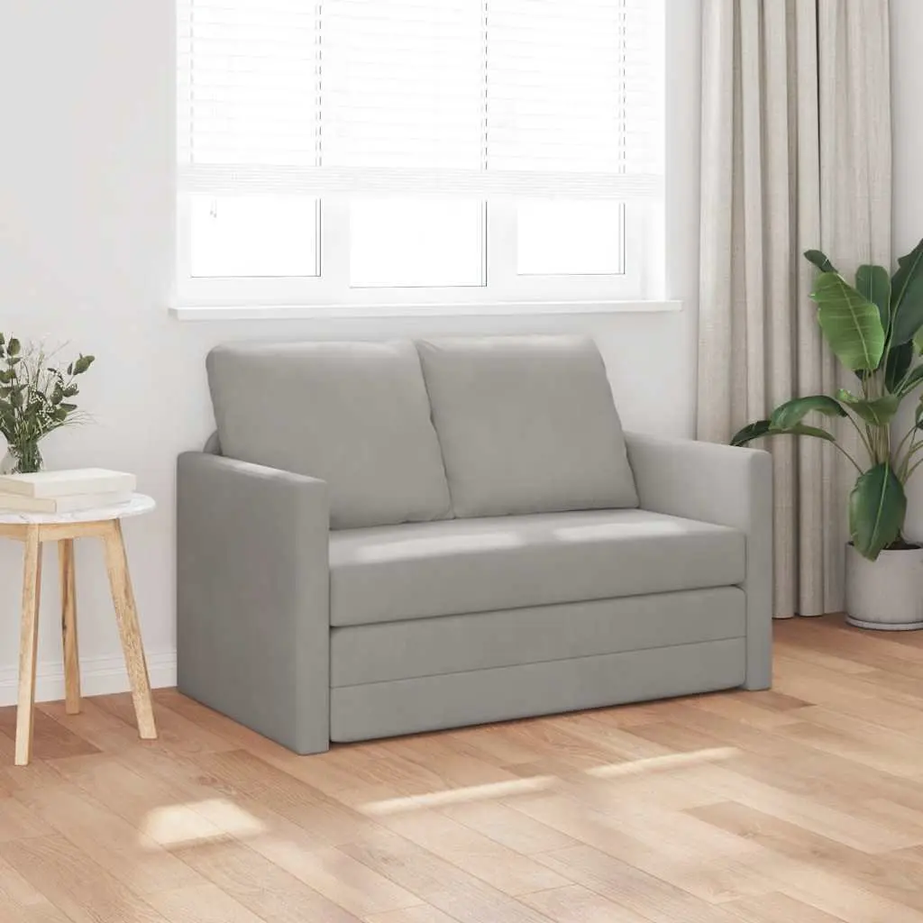 Floor Sofa Bed Convertible Loveseat Living Room Bedroom Grey