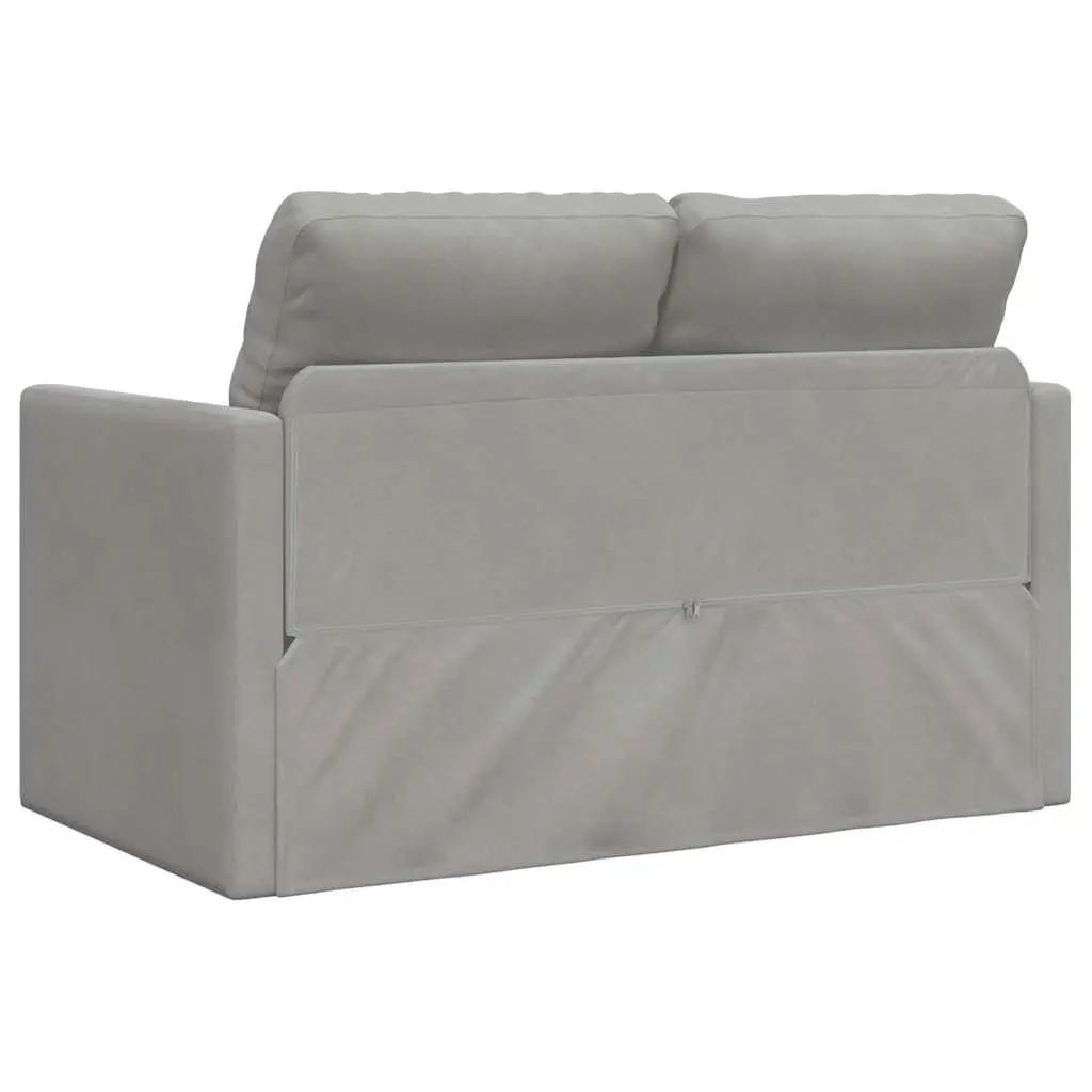 Floor Sofa Bed Convertible Loveseat Living Room Bedroom Grey
