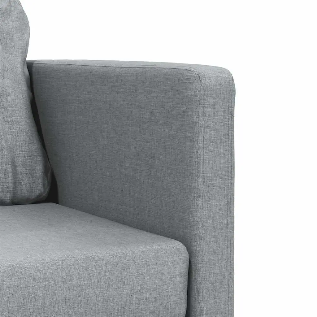 Floor Sofa Bed Living Room 2-in-1 Convertible Loveseat Grey Fabric 112 x 174 x 55 cm