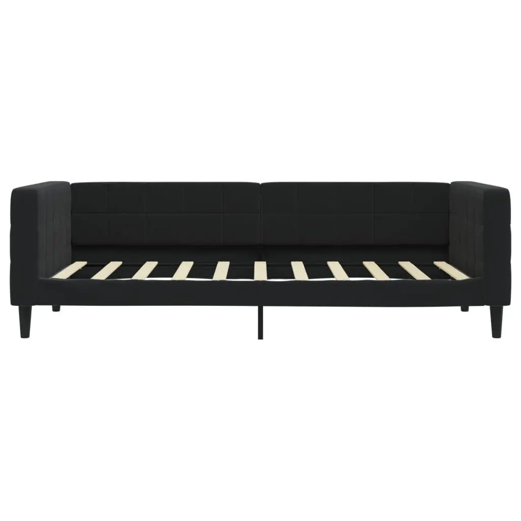 Day Bed Sofa Bed Frame Black Velvet 90x190 cm