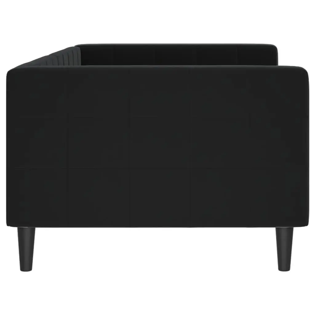 Day Bed Sofa Bed Frame Black Velvet 90x190 cm