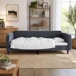 Day Bed Frame in Velvet Grey - Dimensions 90x190 cm