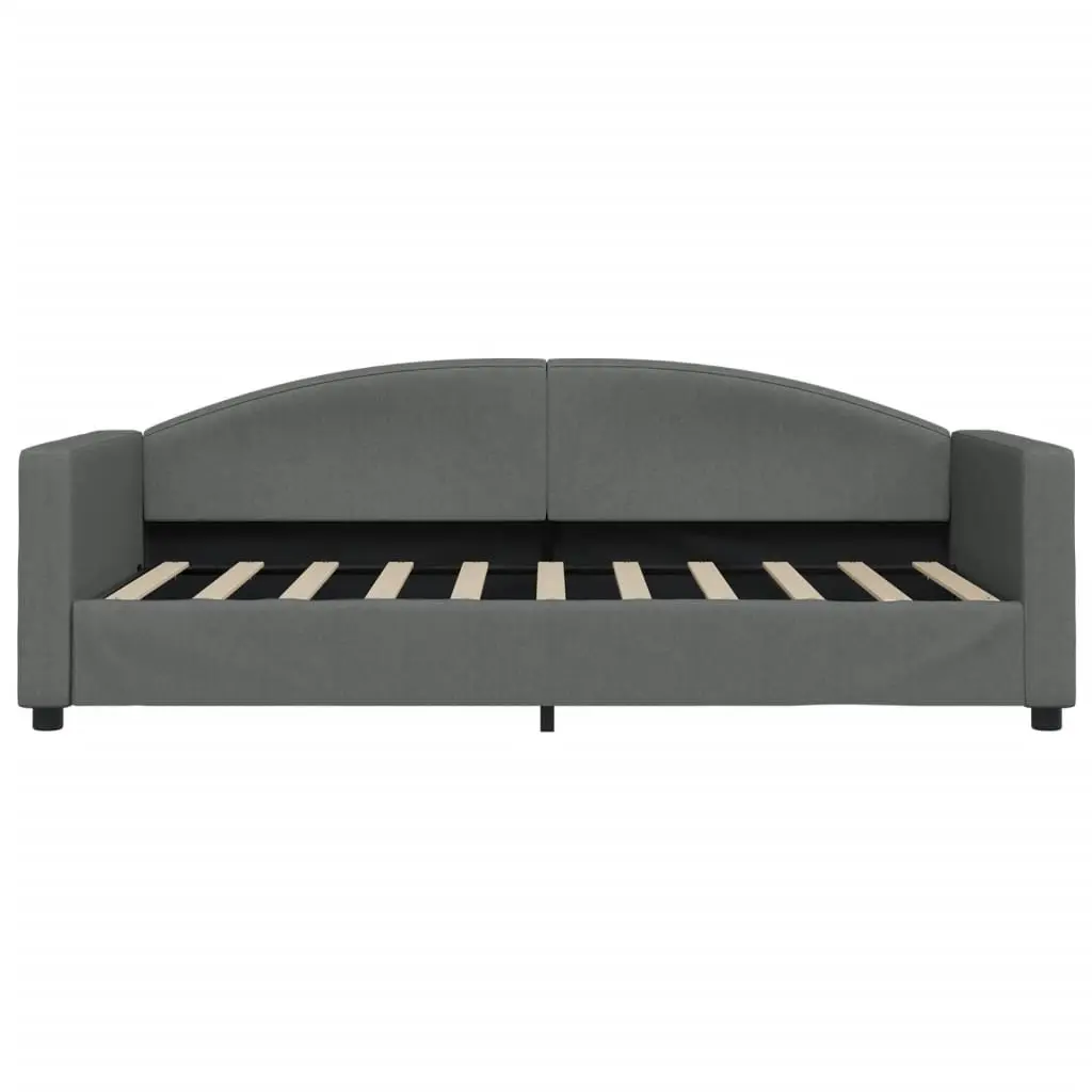 Day Bed Sofa Bed 90x190 cm Grey Fabric 2-in-1 Guest Bed Modern Design Frame