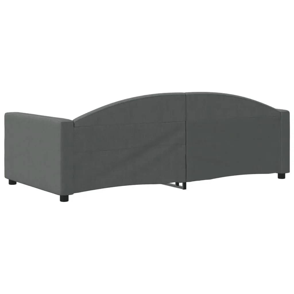 Day Bed Sofa Bed 90x190 cm Grey Fabric 2-in-1 Guest Bed Modern Design Frame