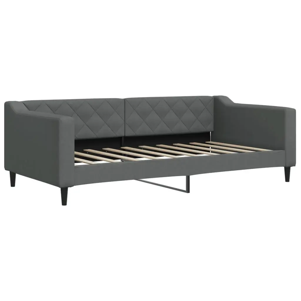 Day Bed Sofa Bed Grey Fabric 90x190cm Living Room Bedroom