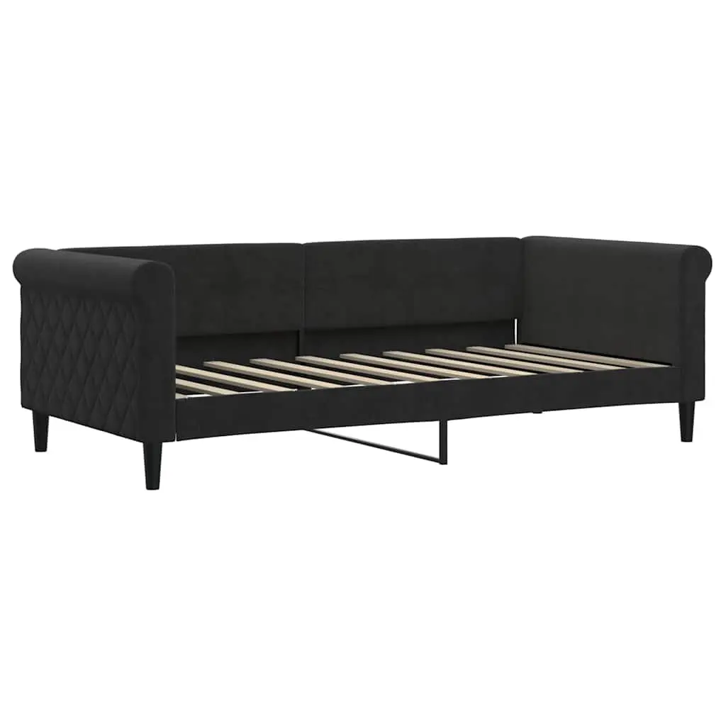 Black Velvet Day Bed Sofa Couch
