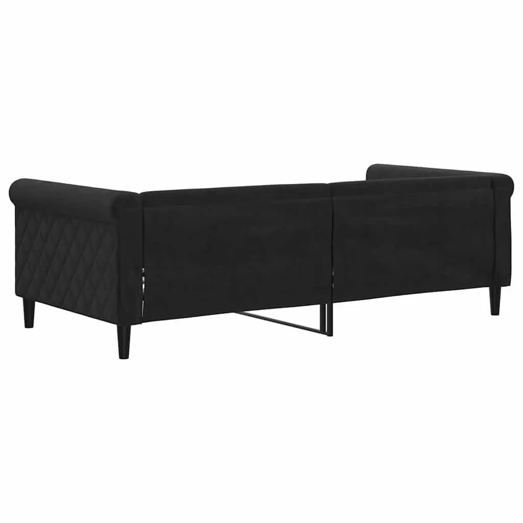 Black Velvet Day Bed Sofa Couch