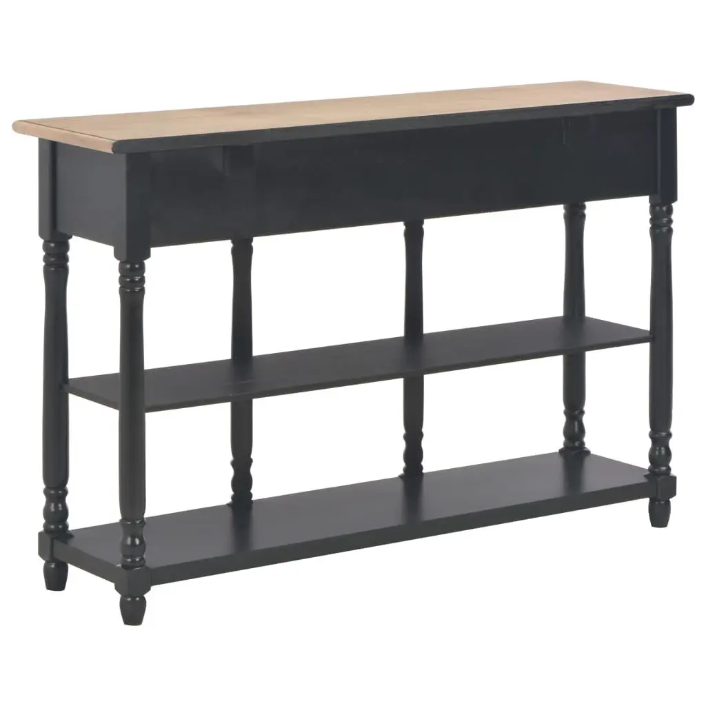 Console Table Black 110x30x76cm Entryway Living Room Storage Drawers Shelves
