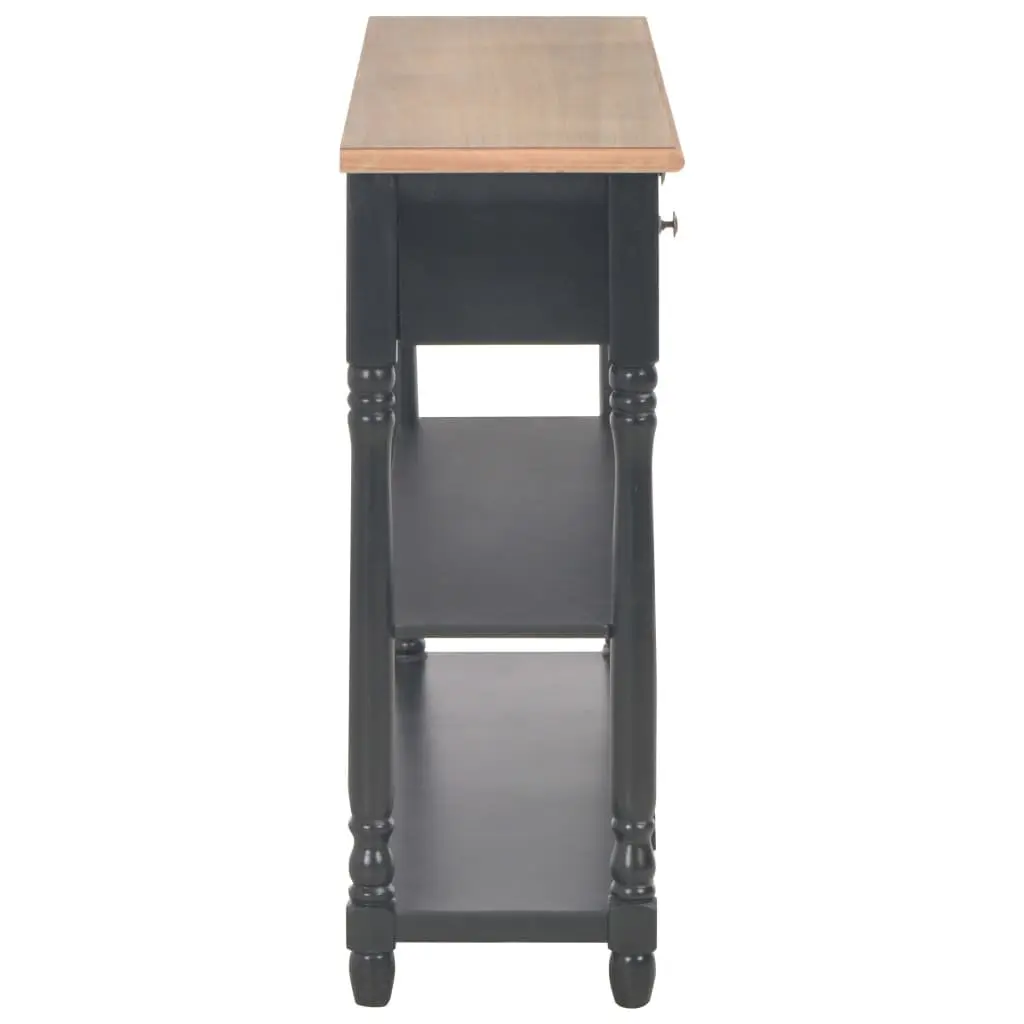 Console Table Black 110x30x76cm Entryway Living Room Storage Drawers Shelves