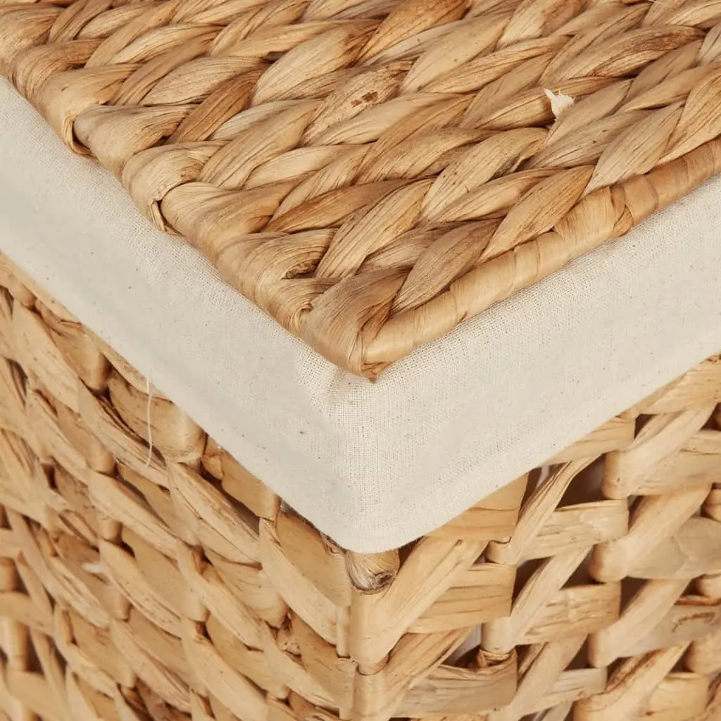 Laundry Baskets for Bathroom or Laundry Room 2 Piece Brown Foldable with Lid and Handle