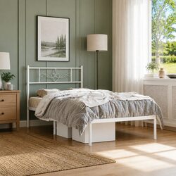 Metal Bed Frame King Single 107x203cm with Headboard