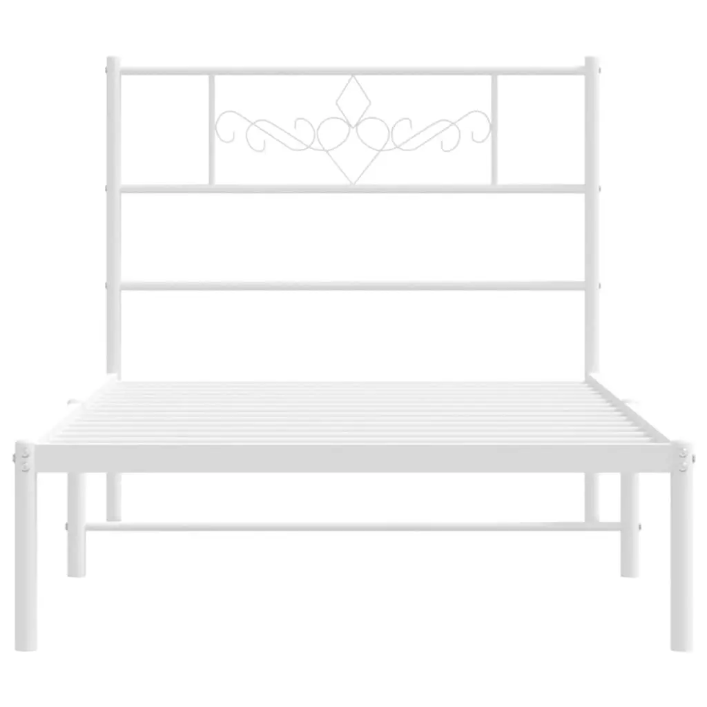 Metal Bed Frame Bedroom King Single 107x203cm White