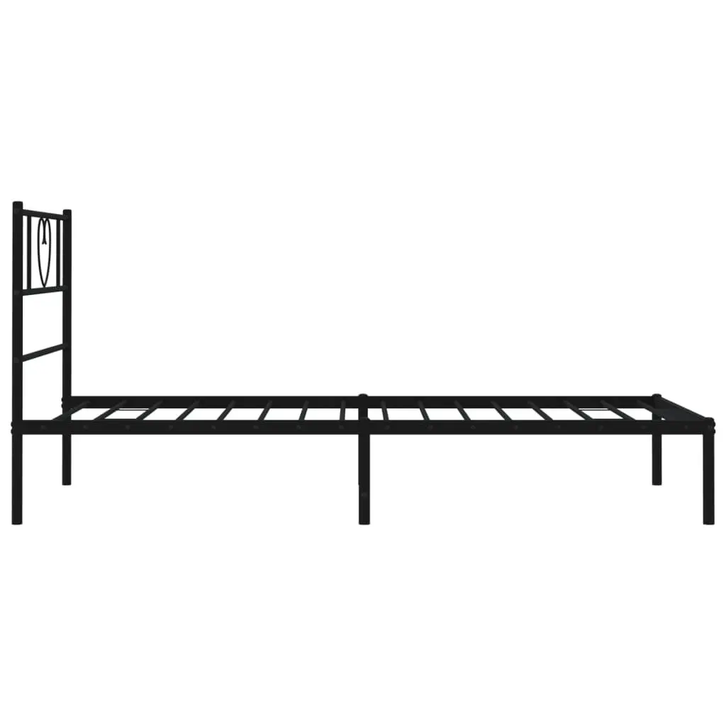 Metal Bed Frame King Single Bedroom 107x203 cm Black
