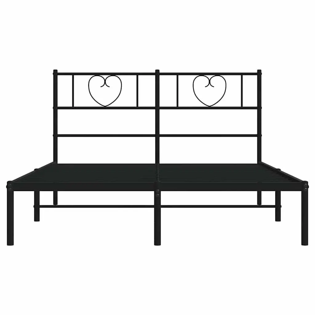 Metal Bed Frame with Headboard for Bedroom 150x200 cm