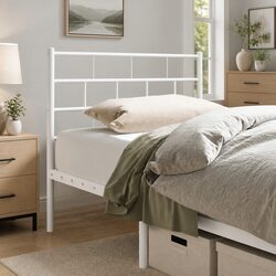 107cm White Metal Headboard Specifications and Features