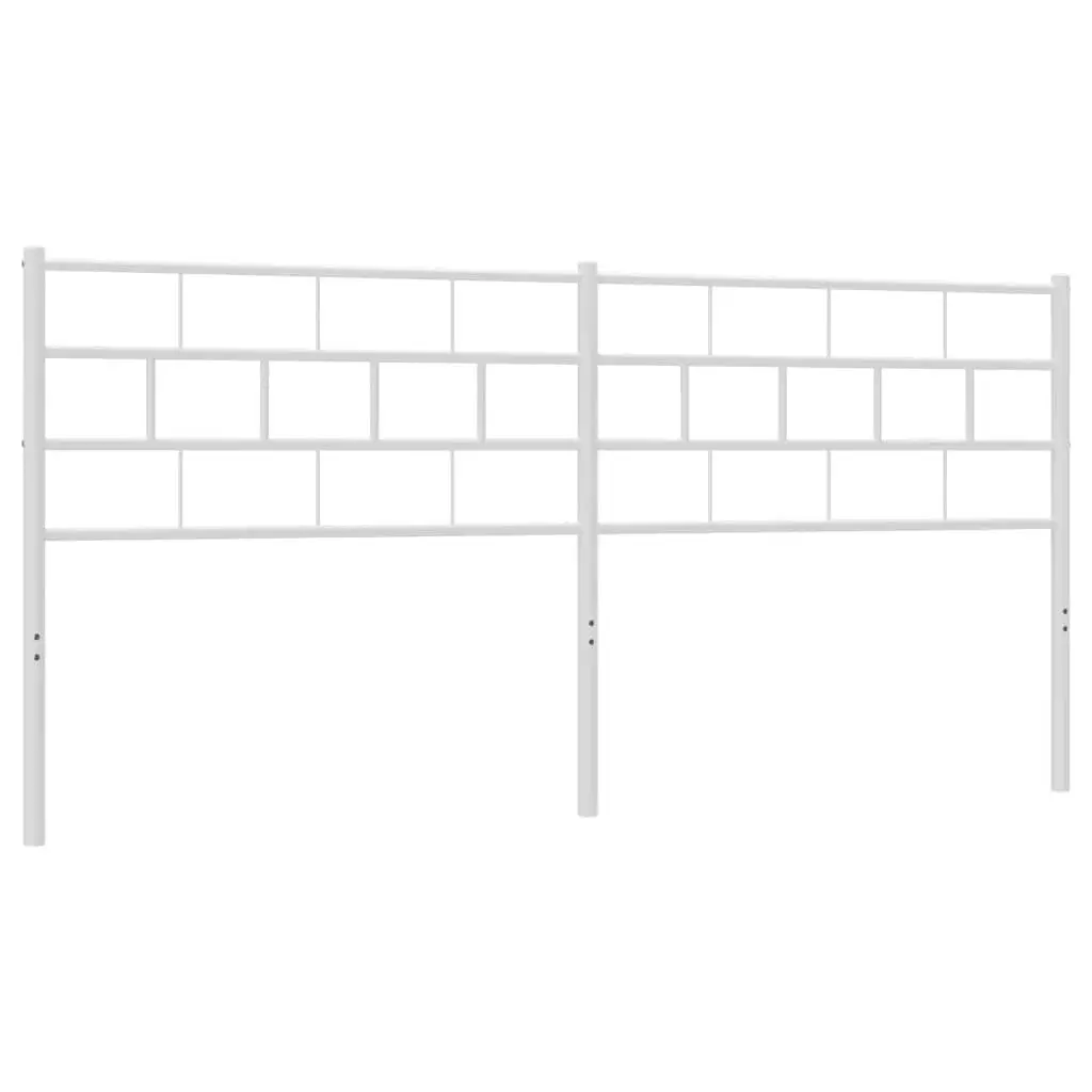 Metal Headboard White 180cm Bed Frame Header Bedroom Furniture Sturdy Design