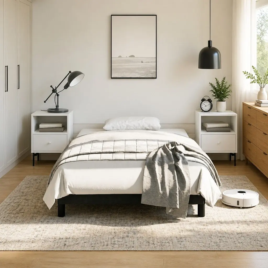 Black Velvet King Single Bed Frame