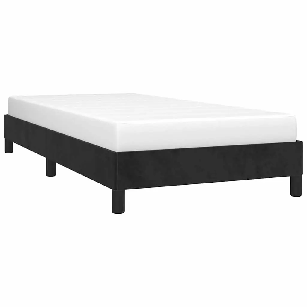 Black Velvet King Single Bed Frame