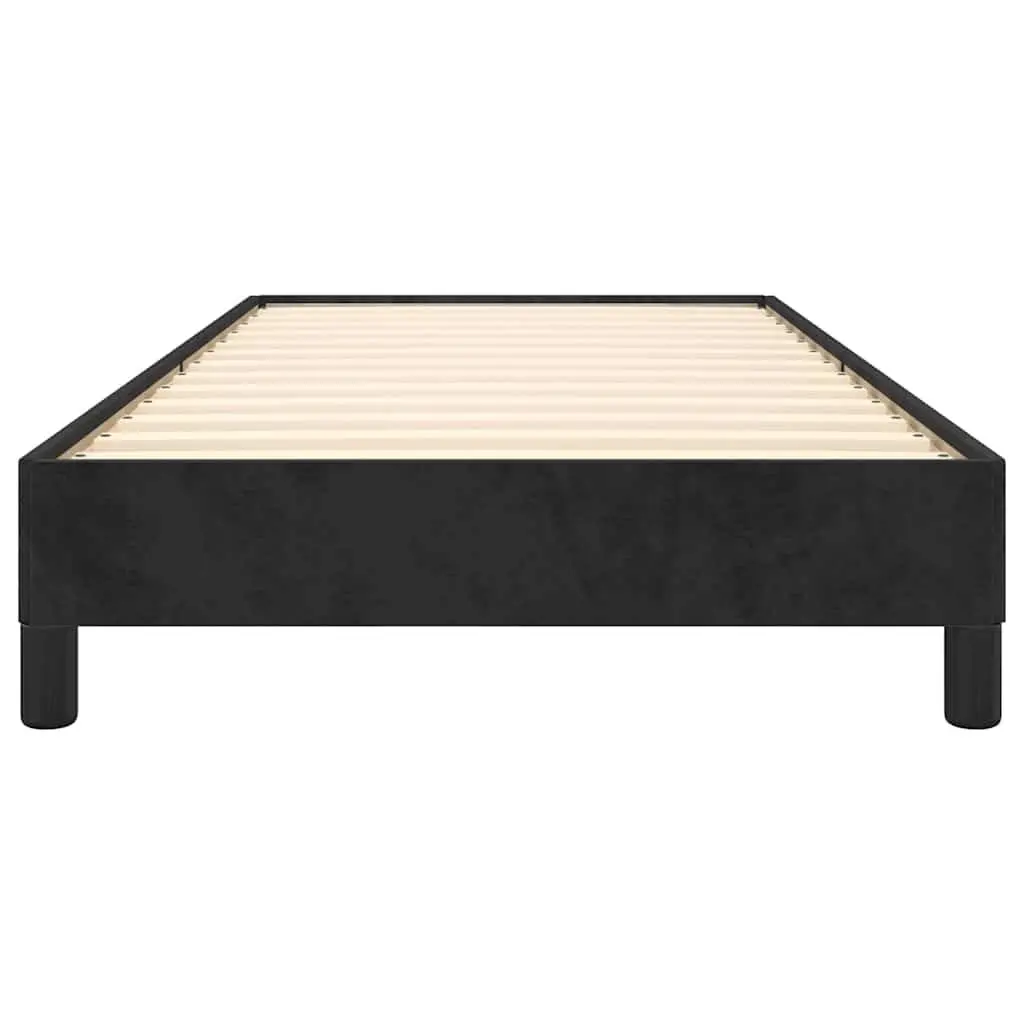Black Velvet King Single Bed Frame