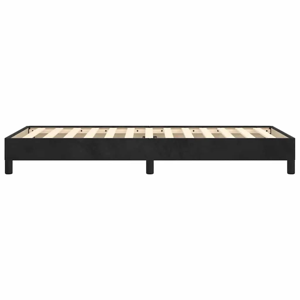 Black Velvet King Single Bed Frame