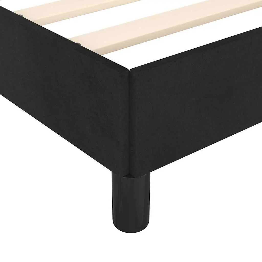 Black Velvet King Single Bed Frame