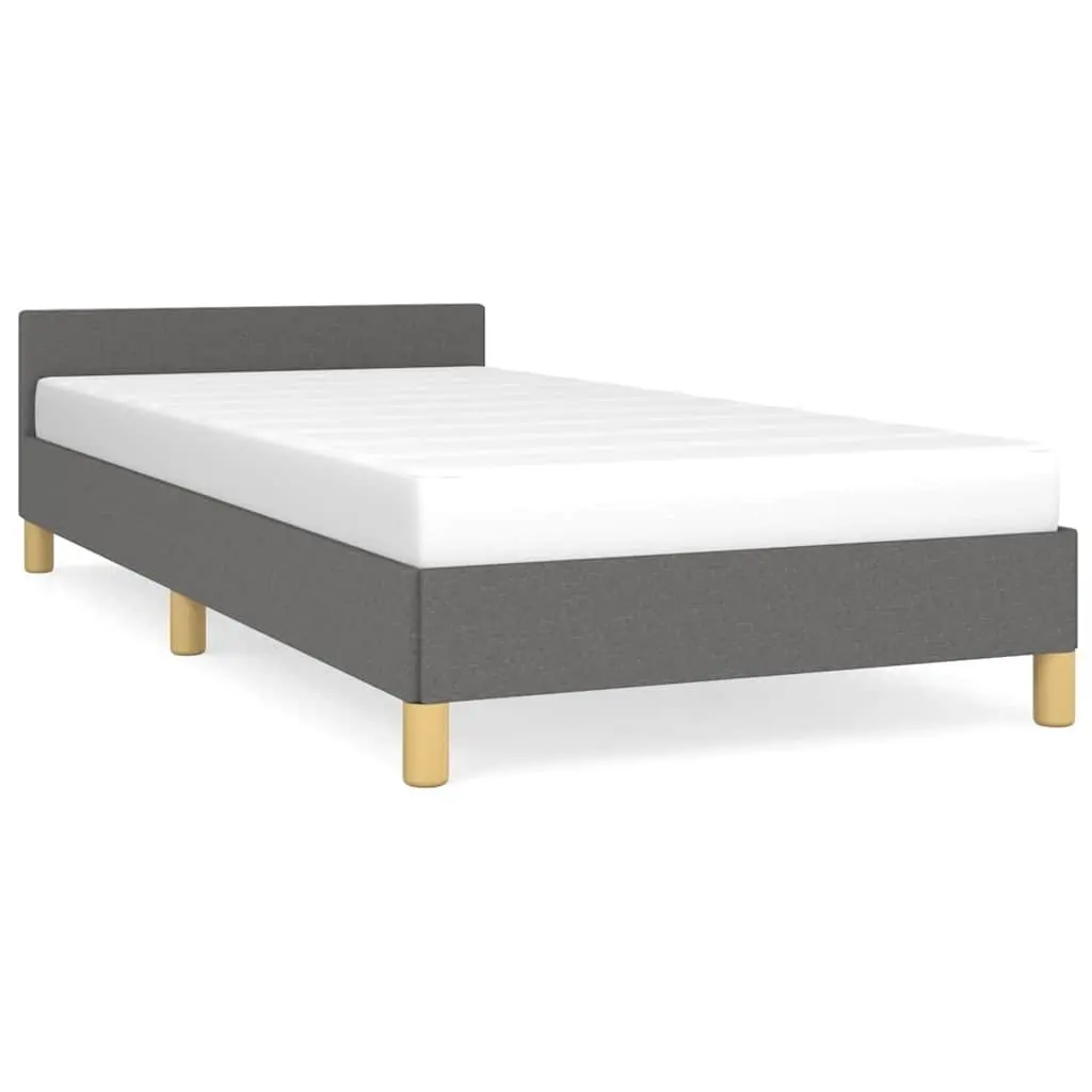 King Single Bed Frame with Fabric Headboard