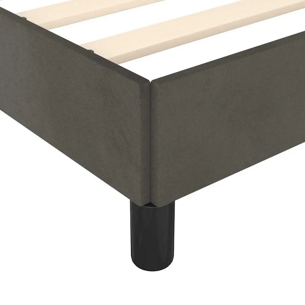 King Single Bed Frame with Grey Velvet
