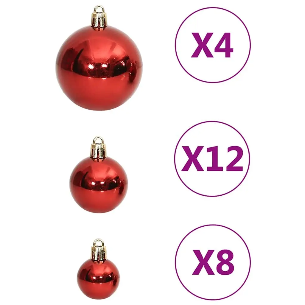 111-Piece Red Christmas Bauble Set