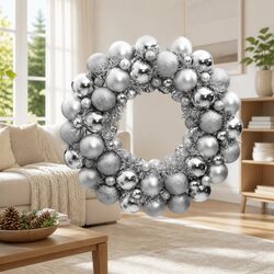 Specifications of the 45cm Silver Christmas Wreath