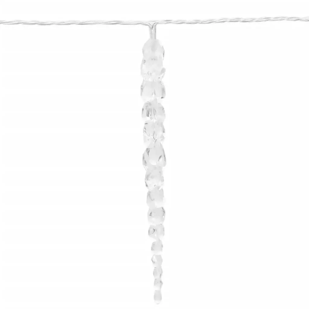 100 LED Warm White Christmas Icicle Lights