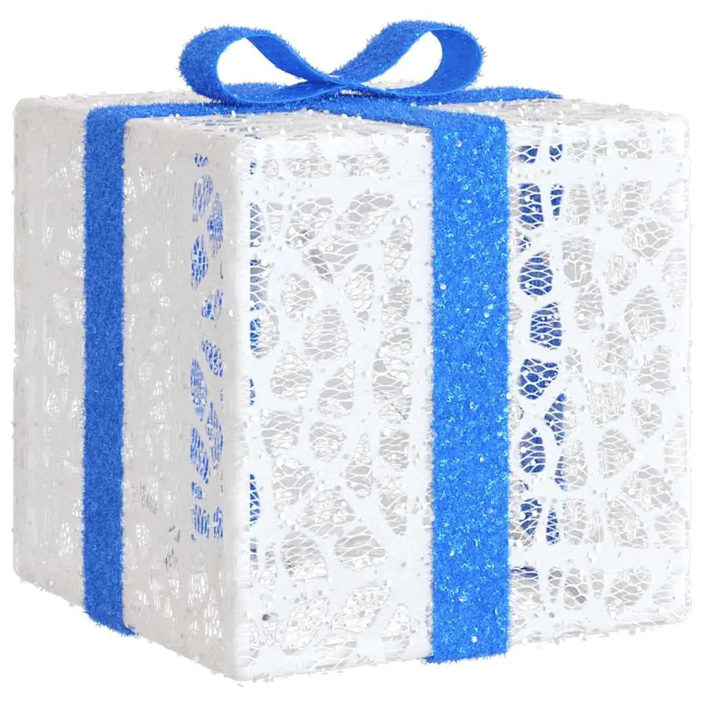 Christmas Boxes Set of 3 Warm White LED Lighted Holiday Decoration for Home and Parties