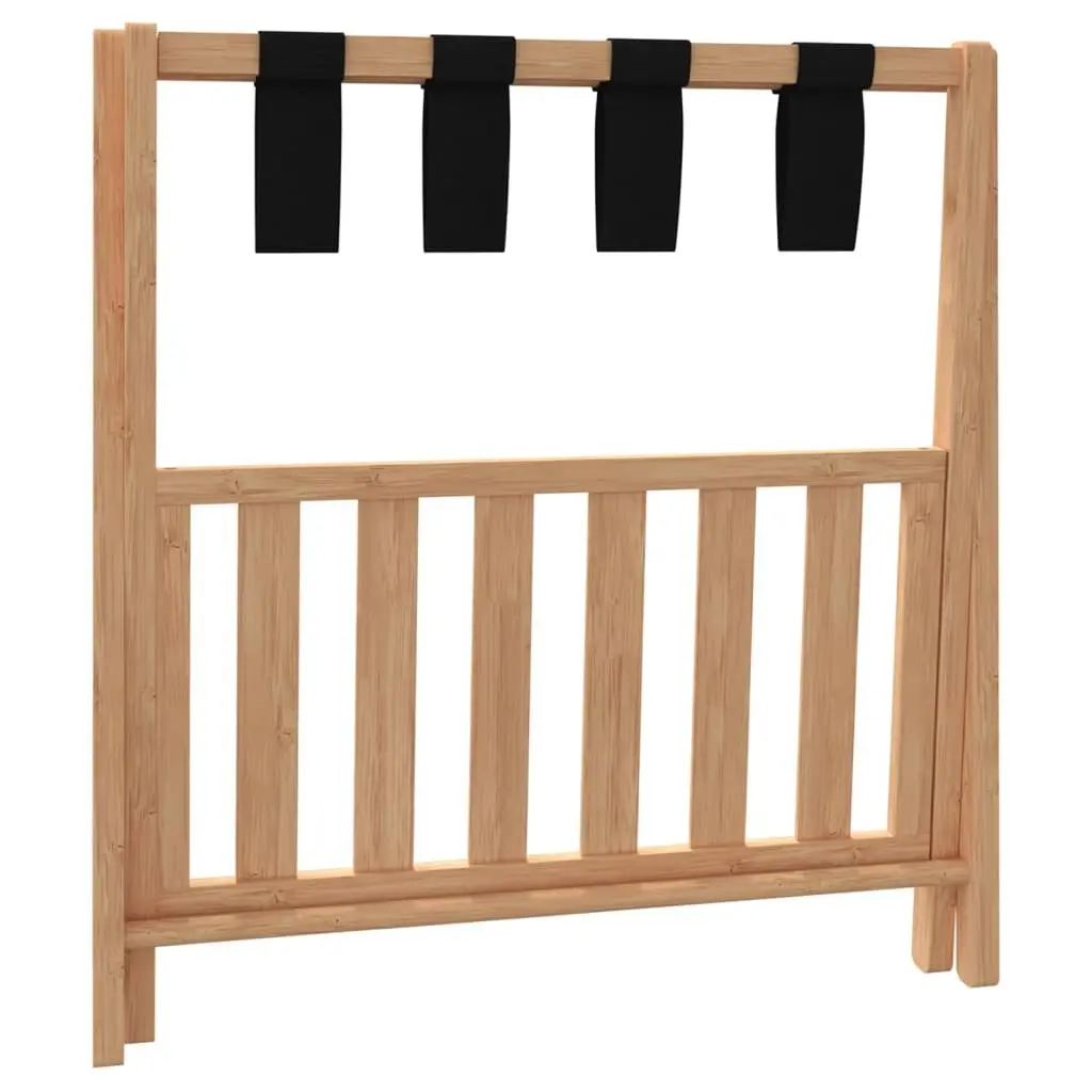 Luggage Rack Bamboo Foldable Suitcase Stand with Shelves Storage Organiser