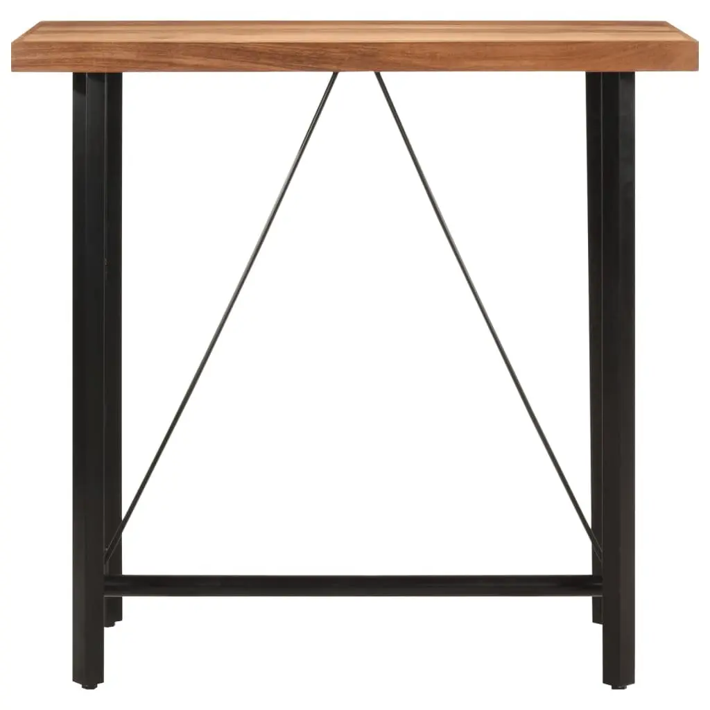 Bar Table 110x55x107 cm Brown Solid Acacia Wood Iron Frame Kitchen Dining