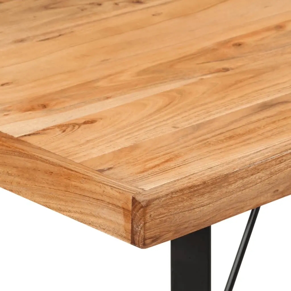 Bar Table 110x55x107 cm Brown Solid Acacia Wood Iron Frame Kitchen Dining