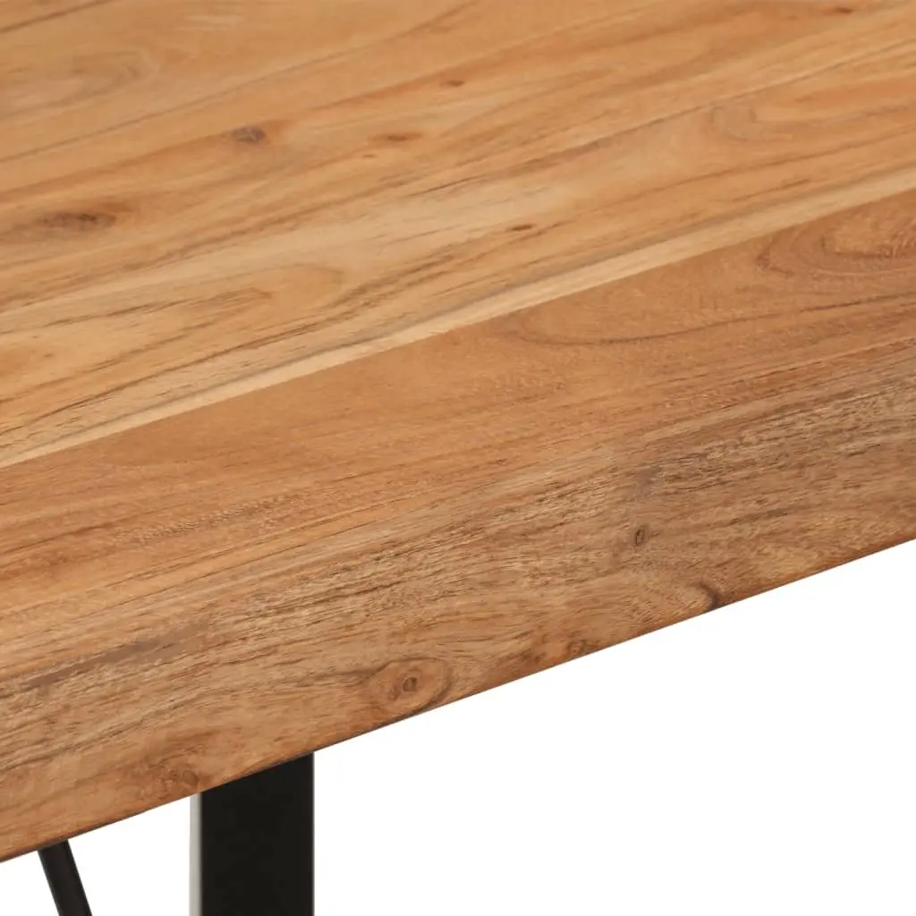 Bar Table 110x55x107 cm Brown Solid Acacia Wood Iron Frame Kitchen Dining