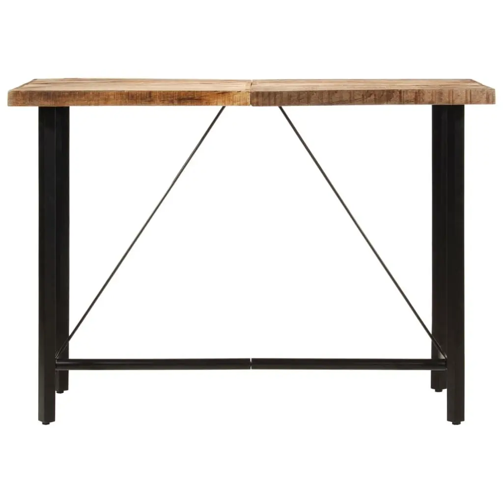 Bar Table 150x70x107 cm Solid Mango Wood Iron Frame Kitchen Dining Bistro