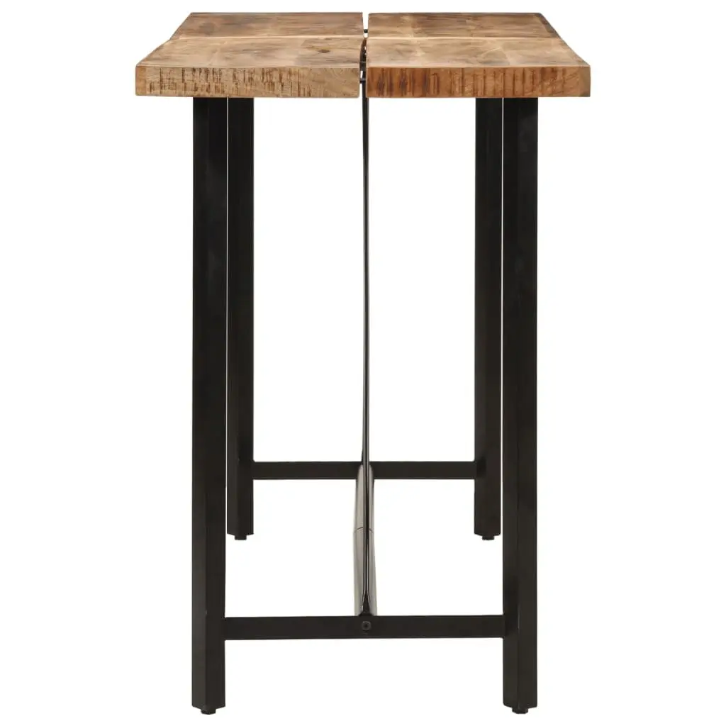Bar Table 150x70x107 cm Solid Mango Wood Iron Frame Kitchen Dining Bistro