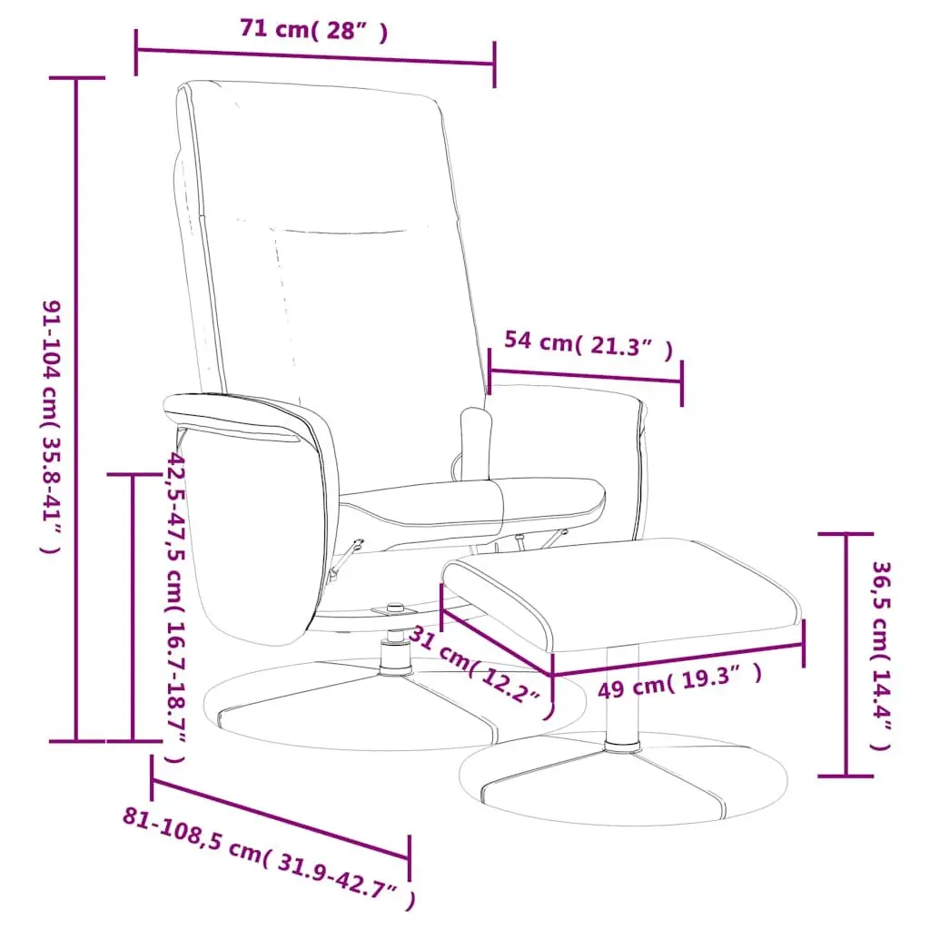 Massage Recliner Chair with Footstool 360 Degree Swivel Vibration Armchair Black