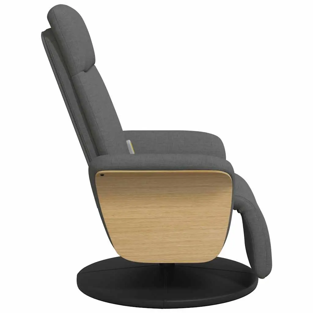 Massage Recliner Chair Adjustable Backrest Footrest Swivel Grey Armchair