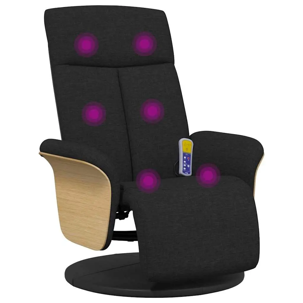 Black Massage Recliner Chair with Footrest
