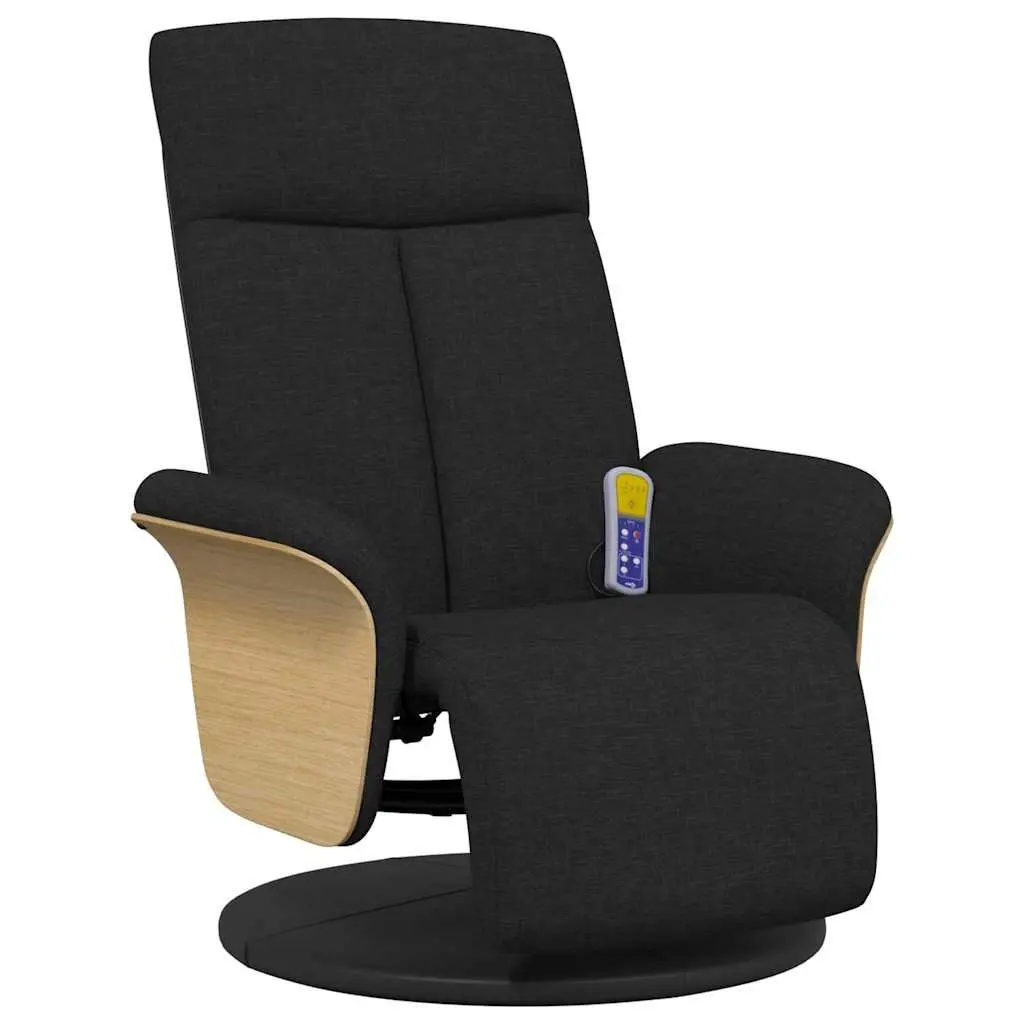Black Massage Recliner Chair with Footrest