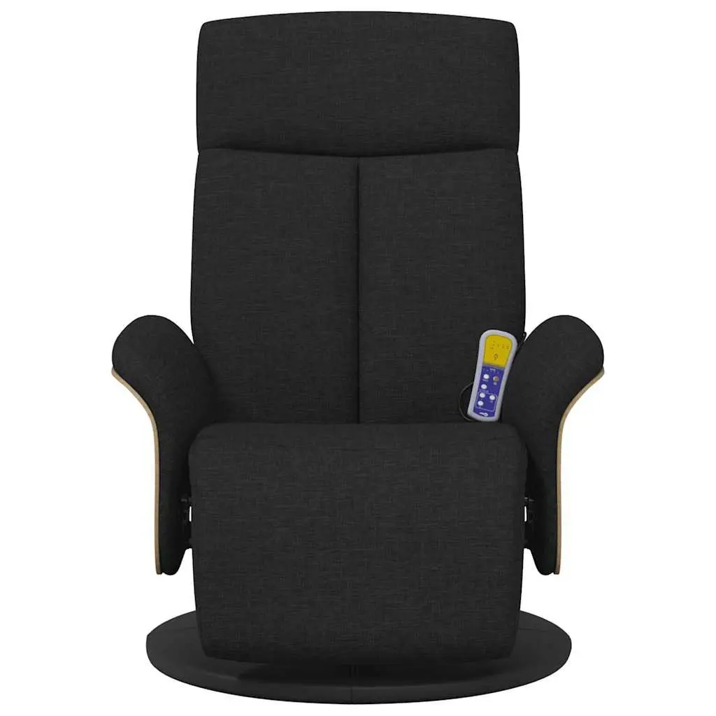 Black Massage Recliner Chair with Footrest